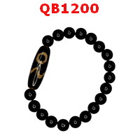 QB1200 : สร้อยข้อมือ DZI 3 ตา ภูเขา