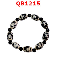 QB1215 : สร้อยข้อมือ DZI ลายแก้ววิเศษ 9 เม็ด