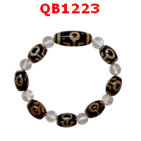 QB1223 : สร้อยข้อมือ DZI ผู้สูงศักดิ์ 8 เม็ด