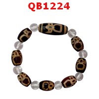 QB1224 : สร้อยข้อมือ DZI ไฉ่ซิงเอี๊ย 8 เม็ด