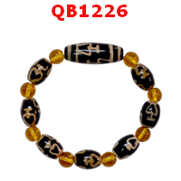 QB1226 : สร้อยข้อมือ DZI ลายแก้ววิเศษ8 เม็ด