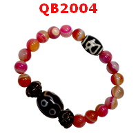 QB2004 : สร้อยข้อมือหินDZI 7 ตา และ ไฉ่ซิงเอี๊ย