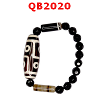 QB2020 : สร้อยข้อมือหินDZI 6 ตา