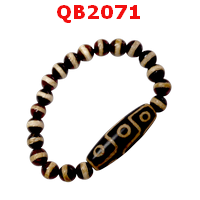 QB2071 : สร้อยข้อมือหินDZI 9 ตา หมอยา