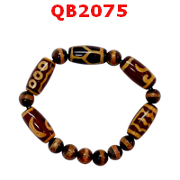 สร้อยข้อมือหินDZI 5 เม็ด + หมอยา