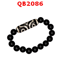 QB2086 : สร้อยข้อมือหินทิเบตลาย 3 ตา