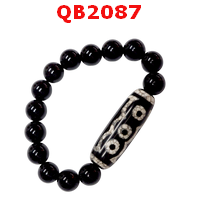 QB2087 : สร้อยข้อมือหินทิเบตลาย 5 ตา