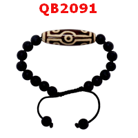 QB2091 : สร้อยข้อมือหินDZI 7 ตา