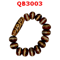 QB3003 : สร้อยข้อมือหินDZI 9 ตา และ หมอยา