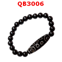 สร้อยข้อมือหินDZI 21 ตา+เฮมาไทด์ 