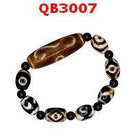 สร้อยข้อมือหินDZI 2 ตาหรูยี่+7 ลาย