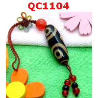 QC1104 : หินทิเบตแขวนมือถือ ลาย3 ตา