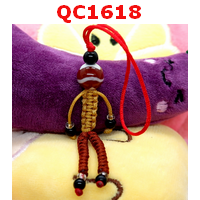 QC1618 : หินทิเบตแขวนมือถือ ลายคลื่น