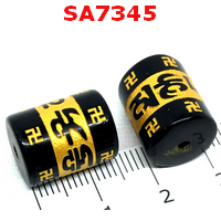 SA7345 : หินอะเกตดำลายคาถาทิเบตทอง ทรงท่อ
