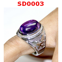 แหวนเพชรพญานาค สีม่วง