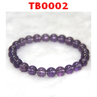 สร้อยข้อมือลูกปัดแก้วสีม่วง